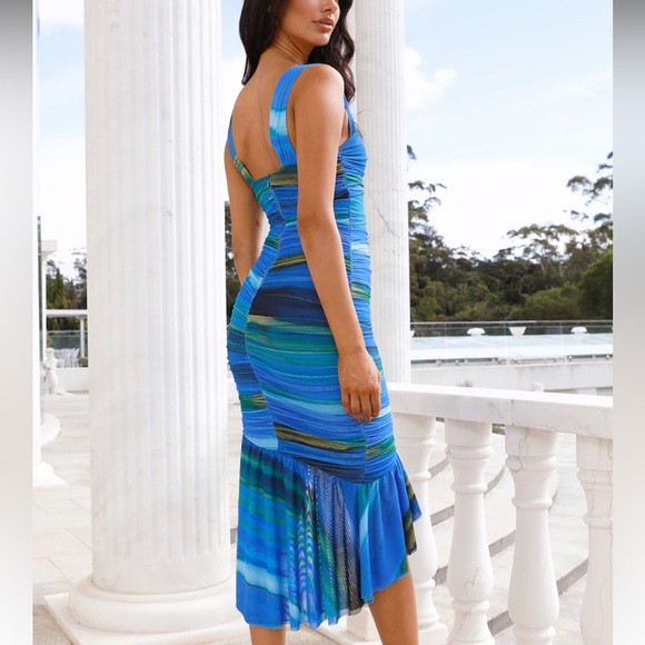 Hello molly styled to perfection midi dress blue NWT NEVER WORN - Picture 5 of 9